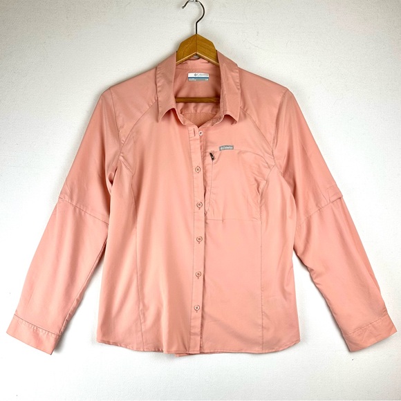 Columbia Kestrel Trail Lite Button Down Adjustable Roll Tab Shirt Outdoors - Picture 1 of 9
